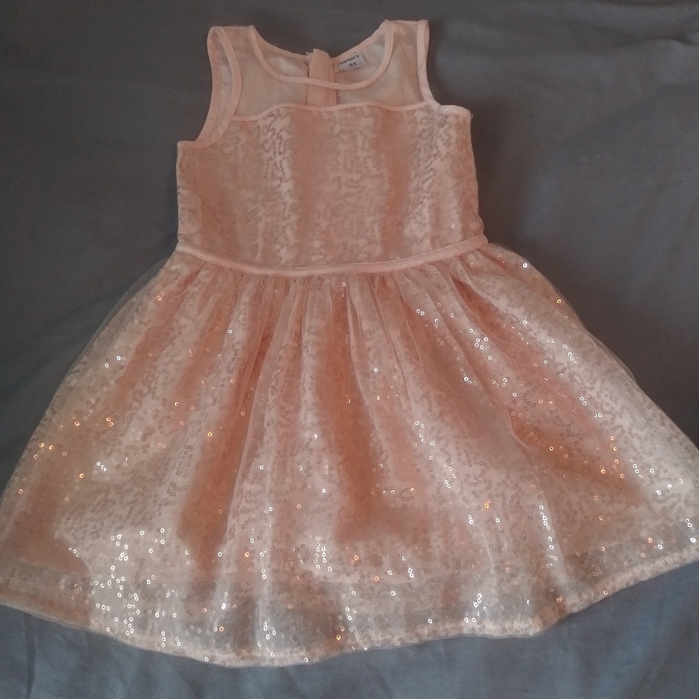 Rose Gold Shimmer Toddler Dress